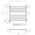 Radiant Australia Heated Round Ladder 750 x 750mm Brushed Satin Left Hand Wired [137667]