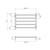 Radiant Australia Non-Heated Round Ladder 600 x 550mm Mirror Polished [137693]