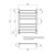 Heated Round Ladder 530mm x 700mm Matte Black Right Hand Wired [137658]
