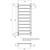 Radiant Australia Heated Square Ladder 430 x 1100mm Matt Black Right Hand Wired [154182]