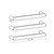 Radiant Australia Single Flat Faced Towel Rail with Curved Fixing Arm 650mm Brushed Satin [190565]