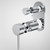 Liano II Bath/Shower Mixer With Diverter Trim Kit - Rounded Cover Plate - Chrome [196065]