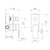 Urbane II Bath/Shower Mixer With Diverter - Rectangular Cover Plate - Brushed Brass - Sales Kit [196245]