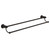 Lillian Adjustable Double Towel Rail 800mm Matte Black [169202]