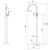 Vivid Slimline Oval Floor Mounted Bath Mixer Brushed Nickel [199231]