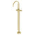 Vivid Slimline Floor Mounted Bath Mixer with Hand Shower 3Star Brushed Gold [199009]