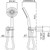 Krome Hand Shower Airstream 120mm 3 Function 3Star Matte Black [156664]