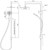 Krome Twin Shower System Airstream 100mm 3 Function 3Star Matte Black [156665]