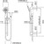 Krome Hand/Rail Shower Airstream 120mm 3 Function 3Star Matte Black [169921]