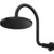 Krome Overhead Shower 200mm Round on a Swan Arm 3Star Matte Black [169924]