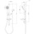 Cascade Ii Rail Shower Airstream 3 Function Chrome [194189]