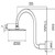 Shower 200mm Round Head on an Swan style wall mounted arm 3Star Stainless steel [194037]