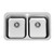 Polar Double Bowl Overmount Stainless Steel 1 Tap Hole [142813]