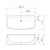 Urbane Freestanding Back-to-Wall Bath 1675mm White [134700]