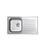 Punch Single End Bowl Stainless Steel Rev 3 Tap Holes [136076]