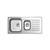 SINK PUNCH 1-1/2 END BOWL NTH REV 1000MM S/S [136079]