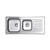 Punch 1.75 End Left Hand Bowl Stainless Steel 1 Tap Hole [136083]