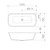 Urbane Island Bath 1675mm White [137887]