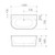 Urbane II Back-to-Wall Bath 1400mm White [153080]