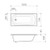 Luna Four Tile Flange Standard Bath 1525mm White [153085]