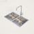 SINK COMPASS OVER OR U/MOUNT ALFRESCO DBL BWL S/S [156307]