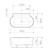 Back-to-Wall Round Freestanding Bath 1400mm (No Overflow) White [156431]