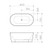Round Freestanding Bath 1400mm w/Overflow White [156434]