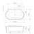 Back to Wall Freestanding Bath 1600mm (with Overflow) [156436]