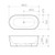 Round Freestanding Bath 1600mm w/Overflow White [156438]