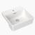 Square Semi Recessed Basin with Overflow 400mm White 1 Tap Hole [156797]