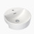 Round Semi Recessed Basin with Overflow 400mm White 1 Tap Hole [157688]