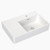 Square Wall Basin Left Hand Shelf 600mm with Overflow White 1 Tap Hole [157689]