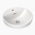 Round Inset Basin with Tap Landing 400mm with Overflow white 1 Tap Hole [159743]