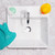 Square Inset Basin with Tap Landing 400mm with Overflow 1 Tap Hole [159744]