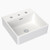 Square Wall Basin 400mm 3 Tap Holes [165338]