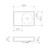 Round Wall Basin Left Hand Shelf 600mm 0 Tap Holes [165340]