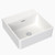 Square Wall Basin 400mm with Overflow and Chrome Plug and Waste White 0 Tap Holes [165342]