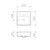 Square Wall Basin 400mm with Overflow and Chrome Plug and Waste White 0 Tap Holes [165342]