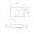 Square Wall Basin Left Hand Shelf 600mm with Overflow White 0 Tap Holes [165347]