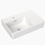 Square Wall Basin Right Hand Shelf 600mm with Overflow White 1 Tap Hole [165349]