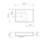 Square Wall Basin Right Hand Shelf 600mm with Overflow White 1 Tap Hole [165349]
