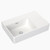 Square Wall Basin Right Hand Shelf 600mm with Overflow White 0 Tap Holes [165351]