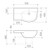 Care 700 Wall Basin with Left Hand Shelf White 1 Tap Hole [192199]