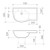 Care 700 Wall Basin with Right Hand Shelf 0 Tap Holes [192204]
