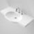 Opal 900 Twin Wall Basin w/Plug & Waste White 3TH [192210]