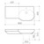 Opal 920 Left Hand Wall Basin with Plug and Waste White 3 Tap Holes [192211]