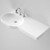 Opal 920 Right Hand Wall Basin with Plug and Waste White 3 Tap Holes [192213]