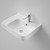 Tribute Sculpt Rectangle 600 Left Hand Shelf Wall Basin White Plug and Waste 1 Tap Hole [192233]