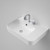 Tribute Rectangle 600 Right Hand Shelf Wall Basin with Overflow 3 Tap Hole [192236]