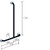 Virtu Comfort Inverted T Shower Rail 700x1100mm Right Hand [192265]